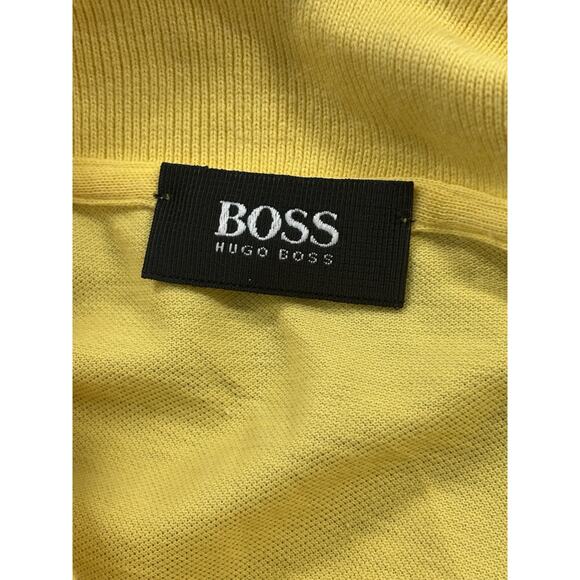 Hugo Boss Polo Shirt Men XL Regular Fit Cotton Yellow Casual Preppy - Picture 8 of 8